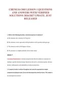CHEM134 C003 LESSON 1 QUESTIONS&NewLine;AND ANSWERS WITH VERIFIED&NewLine;SOLUTIONS 2026&sol;2027 UPDATE&period; JUST&NewLine;RELEASED