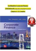 Corporate Finance&comma; 13th Edition by Stephen Ross&comma; Randolph Westerfield&comma; and Jeffrey Jaffe &ndash; Comprehensive Test Bank with Practice Questions