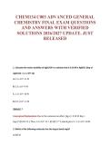 CHEM134 C003 EXAM Bundle &vert; Update Questions with complete and Verified solutions&period;
