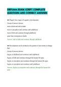 DEP2004 EXAM SCRIPT COMPLETE&NewLine;QUESTIONS AND CORRECT ANSWERS