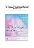 Test Bank Lewis Medical-Surgical Nursing Assessment &NewLine;and Management of Clinical Problems 13thdition By &NewLine;Harding & Kwong