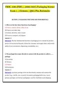 PKSC 1020 &lpar;PDF&rpar; &vert; &lpar;2026&sol;2027&rpar; Packaging Science &NewLine;Exam 1 &vert; Clemson &vert; Q&A Plus Rationales