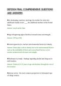 DEP2004 FINAL COMPREHENSIVE QUESTIONS&NewLine;AND ANSWERS