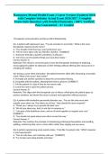 Rasmussen Mental Health Exam 2 Latest Version &lpar;Updated 2024&rpar; with Complete Solution Actual Exam 2026&sol;2027 &vert; Complete Exam-Style Questions with Detailed Rationales &vert; 100&percnt; Verified &vert; Pass Guaranteed &ndash; A&plus; Graded