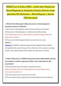 RDHAP Law & Ethics &lpar;PDF&rpar; &vert; &lpar;2026&sol;2027&rpar; Registered &NewLine;Dental Hygienist in Alternative Practice Practice Exam &NewLine;Questions Plus Rationales &vert; Dental Hygiene &vert; Instant &NewLine;PDF Download 