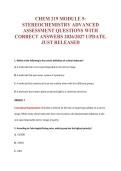 CHEM 219 MODULE 5&colon;&NewLine;STEREOCHEMISTRY ADVANCED&NewLine;ASSESSMENT QUESTIONS WITH&NewLine;CORRECT ANSWERS 2026&sol;2027 UPDATE&period;&NewLine;JUST RELEASED