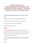 CHEM 219 EXAM Bundle &vert; Update Questions with complete and Verified solutions&period;