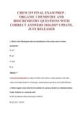 CHEM 219 EXAM Bundle &vert; Update Questions with complete and Verified solutions&period;