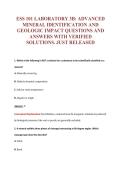 ESS 101 EXAM Bundle &vert; Update Questions with complete and Verified solutions&period;