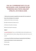 ESS 101 EXAM Bundle &vert; Update Questions with complete and Verified solutions&period;