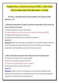 Virginia Class A Contractor Exam &lpar;PDF&rpar; &vert; 2025&sol;2026 &NewLine;Practice Questions Plus Rationales &vert; 250 Qs