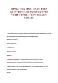 MIMG C185A FINAL EXAM PREP&NewLine;QUESTIONS AND ANSWERS WITH&NewLine;VERIFIED SOLUTIONS 2026&sol;2027&NewLine;UPDATE