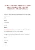 MIMG C185A FINAL EXAM QUESTIONS&NewLine;AND ANSWERS WITH VERIFIED&NewLine;SOLUTIONS 2026&sol;2027 UPDATE
