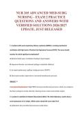 NUR 265 ADVANCED MED-SURG&NewLine;NURSING - EXAM 2 PRACTICE&NewLine;QUESTIONS AND ANSWERS WITH&NewLine;VERIFIED SOLUTIONS 2026&sol;2027&NewLine;UPDATE&period; JUST RELEASED