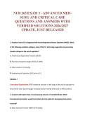NUR 265 EXAM 3 - ADVANCED MED-&NewLine;SURG AND CRITICAL CARE&NewLine;QUESTIONS AND ANSWERS WITH&NewLine;VERIFIED SOLUTIONS 2026&sol;2027&NewLine;UPDATE&period; JUST RELEASED