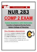 NUR 283 Comp 2 &ndash; Galen Transition to RN Practice &lpar;Latest 2026&sol;2027&rpar; Actual Questions & Answers &lpar;A&plus; Graded&rpar; &vert; Updated PDF
