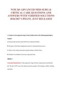 NUR 265 ADVANCED MED-SURG &&NewLine;CRITICAL CARE QUESTIONS AND&NewLine;ANSWERS WITH VERIFIED SOLUTIONS&NewLine;2026&sol;2027 UPDATE&period; JUST RELEASED