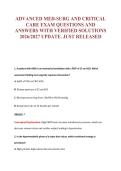 NUR 265 EXAM Bundle &vert; Update Questions with complete and Verified solutions&period;