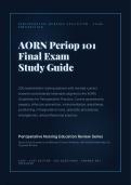 AORN PERIOP 101 FINAL EXAM STUDY GUIDE 2026&sol;2027 &vert; Questions & Revised Correct Answers &vert; AORN Guidelines Aligned &vert; 100&percnt; Guarantee Pass - A&plus; Graded&NewLine;&NewLine;