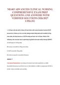 NR 603 ADVANCED CLINICAL NURSING&NewLine;COMPREHENSIVE EXAM PREP&NewLine;QUESTIONS AND ANSWERS WITH&NewLine;VERIFIED SOLUTIONS 2026&sol;2027&NewLine;UPDATE