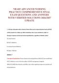 NR 603 EXAM Bundle &vert; Update Questions with complete and Verified solutions&period;