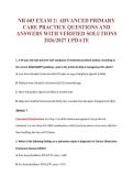 NR 603 EXAM 2&colon; ADVANCED PRIMARY&NewLine;CARE PRACTICE QUESTIONS AND&NewLine;ANSWERS WITH VERIFIED SOLUTIONS&NewLine;2026&sol;2027 UPDATE
