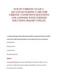 NUR 257 CHRONIC EXAM 3 -&NewLine;ADVANCED NURSING CARE FOR&NewLine;CHRONIC CONDITIONS QUESTIONS&NewLine;AND ANSWERS WITH VERIFIED&NewLine;SOLUTIONS 2026&sol;2027 UPDATE