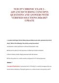 NUR 257 CHRONIC EXAM 2 -&NewLine;ADVANCED NURSING CONCEPTS&NewLine;QUESTIONS AND ANSWERS WITH&NewLine;VERIFIED SOLUTIONS 2026&sol;2027&NewLine;UPDATE