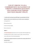NUR 257 CHRONIC EXAM 4&colon;&NewLine;COMPREHENSIVE MANAGEMENT OF&NewLine;CHRONIC CONDITIONS QUESTIONS&NewLine;AND ANSWERS WITH VERIFIED&NewLine;SOLUTIONS 2026&sol;2027 UPDATE