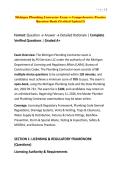 Michigan Plumbing Contractor Exam &mdash; Comprehensive Practice Question Bank &lpar;Verified Update&excl;&excl;&excl;&rpar;