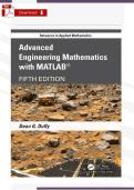 Solutions Manual &ndash; Advanced Engineering Mathematics with MATLAB 5th Ed&period; &lpar;2022&rpar; &vert; Verified PDF &vert; Complete