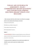 NUR 6111 ADVANCED HEALTH&NewLine;ASSESSMENT - EXAM 1&NewLine;COMPREHENSIVE REVIEW QUESTIONS&NewLine;AND ANSWERS WITH VERIFIED&NewLine;SOLUTIONS 2026&sol;2027 UPDATE&period; JUST&NewLine;RELEASED