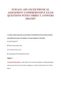 NUR 6111 ADVANCED PHYSICAL&NewLine;ASSESSMENT COMPREHENSIVE EXAM&NewLine;QUESTIONS WITH CORRECT ANSWERS&NewLine;2026&sol;2027