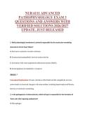 NUR 6111 ADVANCED&NewLine;PATHOPHYSIOLOGY EXAM 3&NewLine;QUESTIONS AND ANSWERS WITH&NewLine;VERIFIED SOLUTIONS 2026&sol;2027&NewLine;UPDATE&period; JUST RELEASED