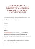 NUR 6111 ADVANCED&NewLine;PATHOPHYSIOLOGY EXAM PREP&NewLine;QUESTIONS AND ANSWERS WITH&NewLine;VERIFIED SOLUTIONS 2026&sol;2027&NewLine;UPDATE&period; JUST RELEASED