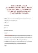 NUR 6111 ADVANCED&NewLine;PATHOPHYSIOLOGY FINAL EXAM&NewLine;QUESTIONS AND ANSWERS WITH&NewLine;VERIFIED SOLUTIONS 2026&sol;2027&NewLine;UPDATE&period; JUST RELEASED