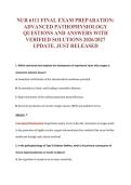 NUR 6111 EXAM Bundle &vert; Update Questions with complete and Verified solutions&period;