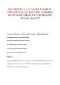 NU 170 EXAM 4 ADVANCED CLINICAL&NewLine;CONCEPTS QUESTIONS AND ANSWERS&NewLine;WITH VERIFIED SOLUTIONS 2026&sol;2027&NewLine;UPDATE&period; GALEN
