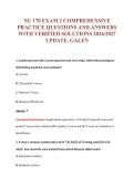 NU 170 EXAM 2 COMPREHENSIVE&NewLine;PRACTICE QUESTIONS AND ANSWERS&NewLine;WITH VERIFIED SOLUTIONS 2026&sol;2027&NewLine;UPDATE&period; GALEN