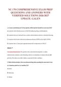 NU 170 COMPREHENSIVE EXAM PREP&NewLine;QUESTIONS AND ANSWERS WITH&NewLine;VERIFIED SOLUTIONS 2026&sol;2027&NewLine;UPDATE&period; GALEN