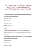 NU 170 PRACTICE EXAM QUESTIONS&NewLine;AND ANSWERS WITH VERIFIED&NewLine;SOLUTIONS 2026&sol;2027 UPDATE&period; GALEN