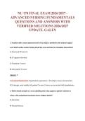 NU 170 EXAM Bundle &vert; Update Questions with complete and Verified solutions&period;