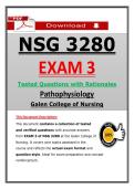 NSG 3280 Exam 3 &lpar;Latest 2026&sol;2027&rpar; Galen Pathophysiology &ndash; Actual Questions & Answers &lpar;A&plus; Graded&rpar; &vert; Updated PDF