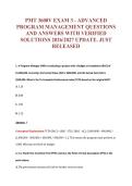 PMT 3600V EXAM 3 - ADVANCED&NewLine;PROGRAM MANAGEMENT QUESTIONS&NewLine;AND ANSWERS WITH VERIFIED&NewLine;SOLUTIONS 2026&sol;2027 UPDATE&period; JUST&NewLine;RELEASED