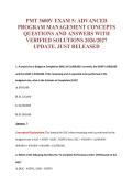 PMT 3600V EXAM Bundle &vert; Update Questions with complete and Verified solutions&period;