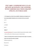PMT 3600V COMPREHENSIVE EXAM&NewLine;REVIEW QUESTIONS AND ANSWERS&NewLine;WITH VERIFIED SOLUTIONS 2026&sol;2027&NewLine;UPDATE&period; JUST RELEASED