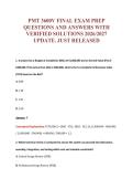 PMT 3600V FINAL EXAM PREP&NewLine;QUESTIONS AND ANSWERS WITH&NewLine;VERIFIED SOLUTIONS 2026&sol;2027&NewLine;UPDATE&period; JUST RELEASED