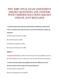PMT 3600V EXAM Bundle &vert; Update Questions with complete and Verified solutions&period;