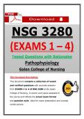Galen NSG 3280 Exams 1-4 &lpar;Latest 2026&sol;2027&rpar; Pathophysiology &ndash; Actual Questions & Answers &lpar;A&plus; Graded&rpar; &vert; Updated PDF