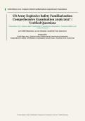 US Army Explosive Safety Familiarization&NewLine;&vert; United States Army&NewLine;&vert; Academic Year 2026&sol;2027&NewLine;&vert; Comprehensive Safety Certification Examination&NewLine;&vert; 50 Verified Questions and Correct Answer Rationales